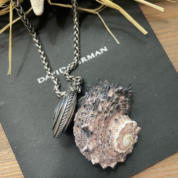 Authentic David Yurman wheat chain,solid sterling silver heart charm/enhancer. - Picture 6 of 12